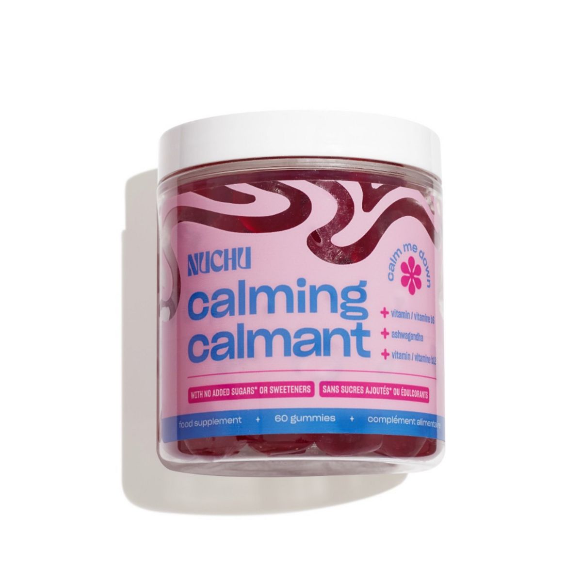 Nuchu Calming Gummies - Ashwagandha, B6 & B12 Strawberry 60S