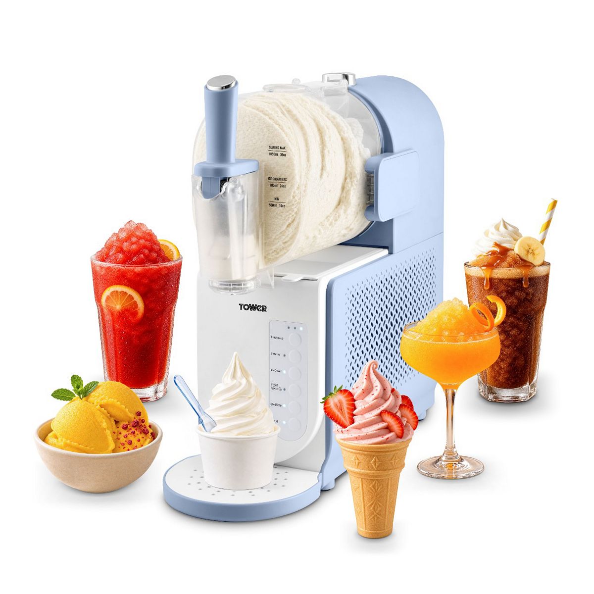 Tower Ice Cream & Slushie Maker in Blue - Image 4