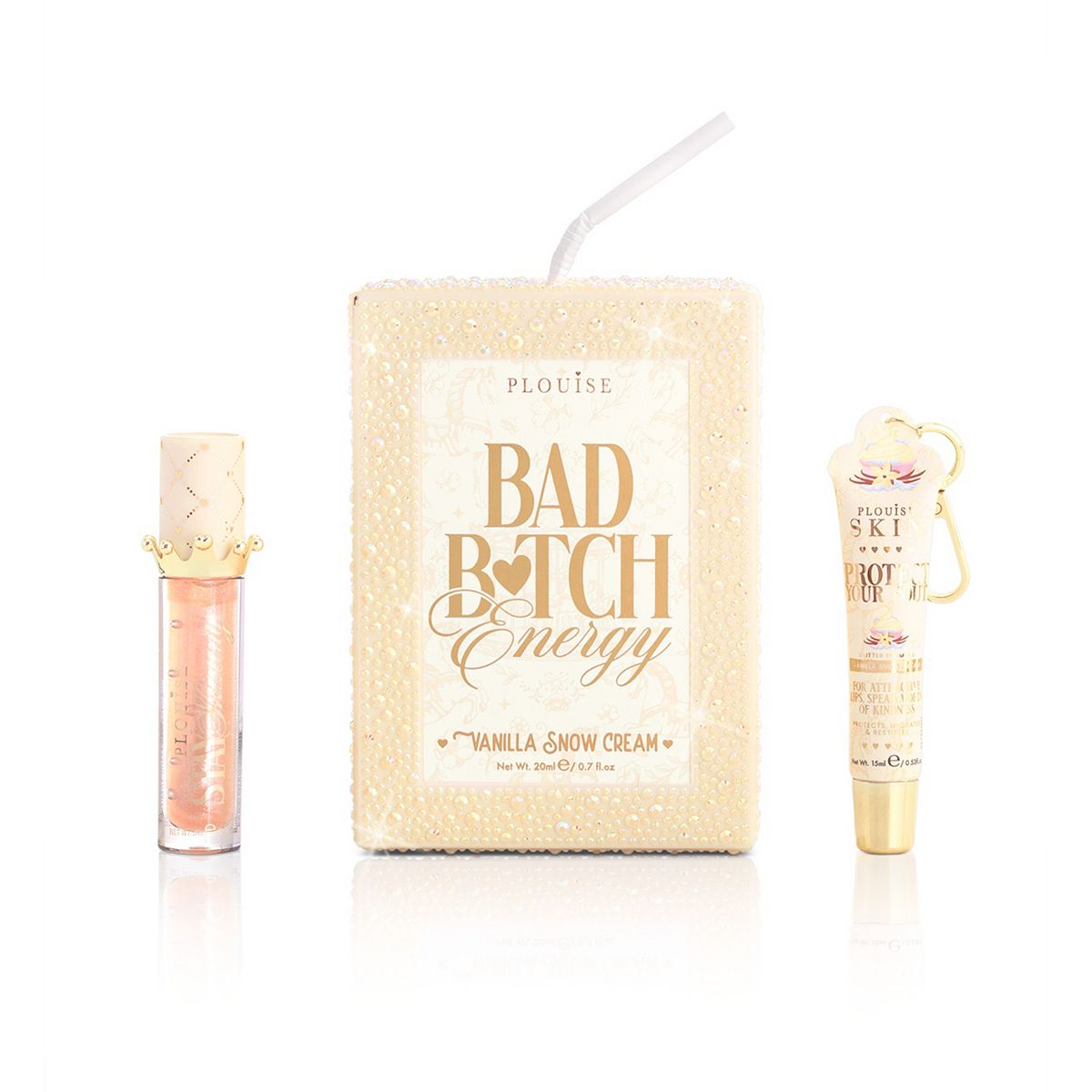 P.Louise Crystal Bad B*tch Lip Duo - Vanilla Snow Cream