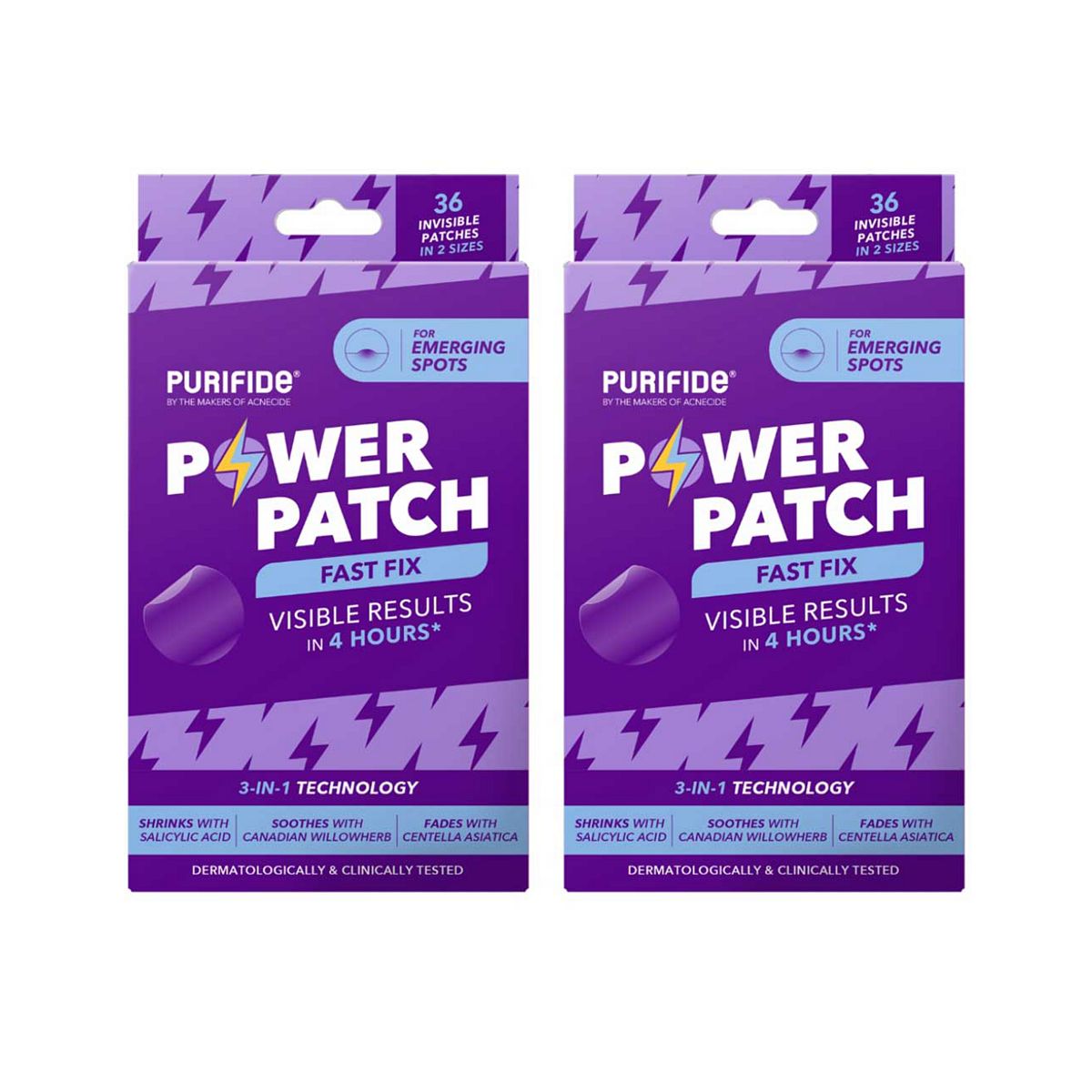 Purifide Fast Fix Power Patches For Emerging Spots Bundle 2 Pack