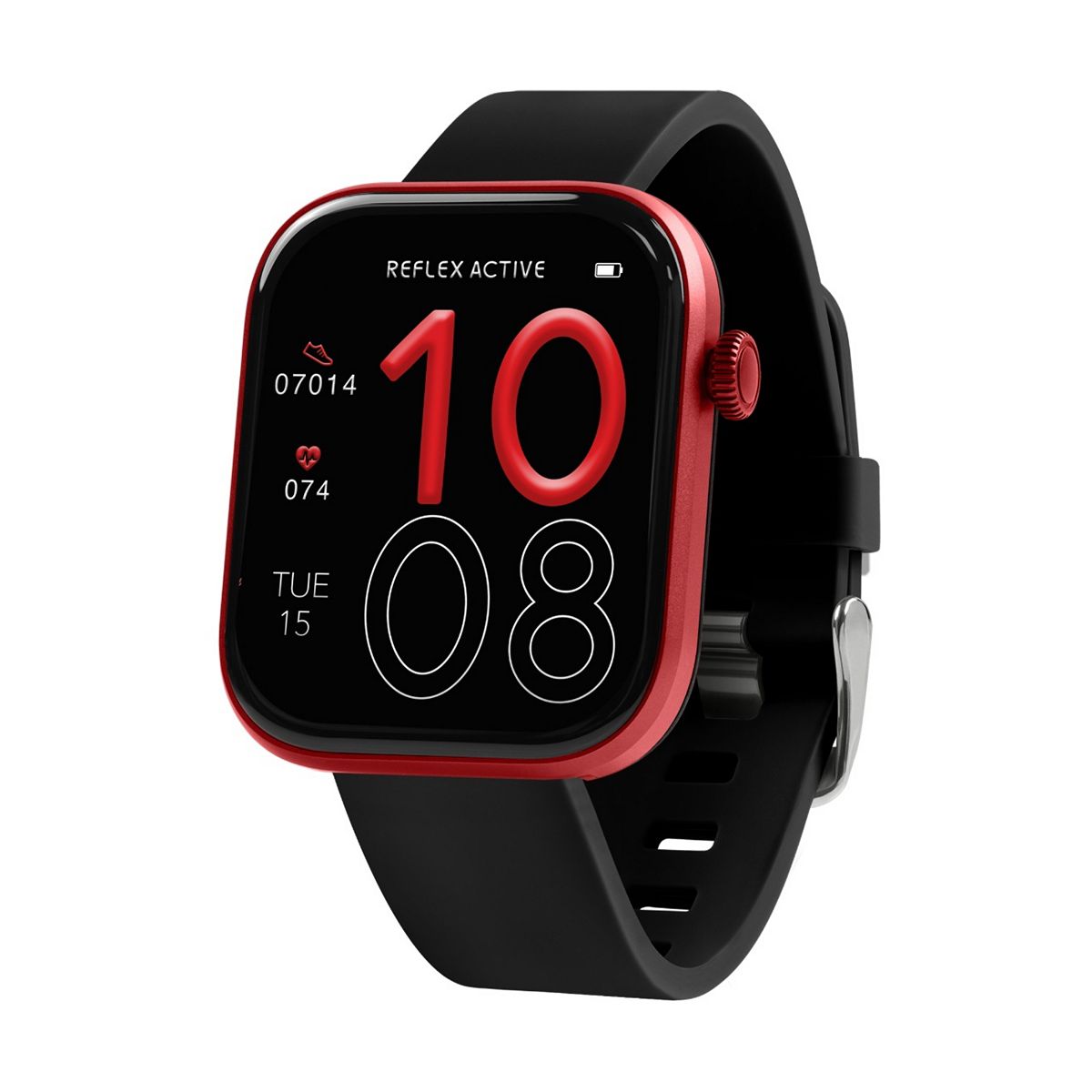 Reflex Active Spectra Black Silicone Strap Smart Watch