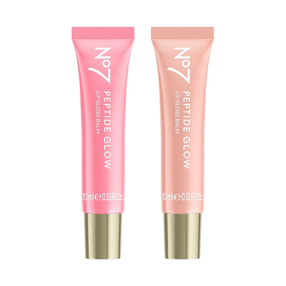 No7 Pro Artist Peptide Glow Lip Gloss Balm Spun Sugar & Pink Frosting Bundle