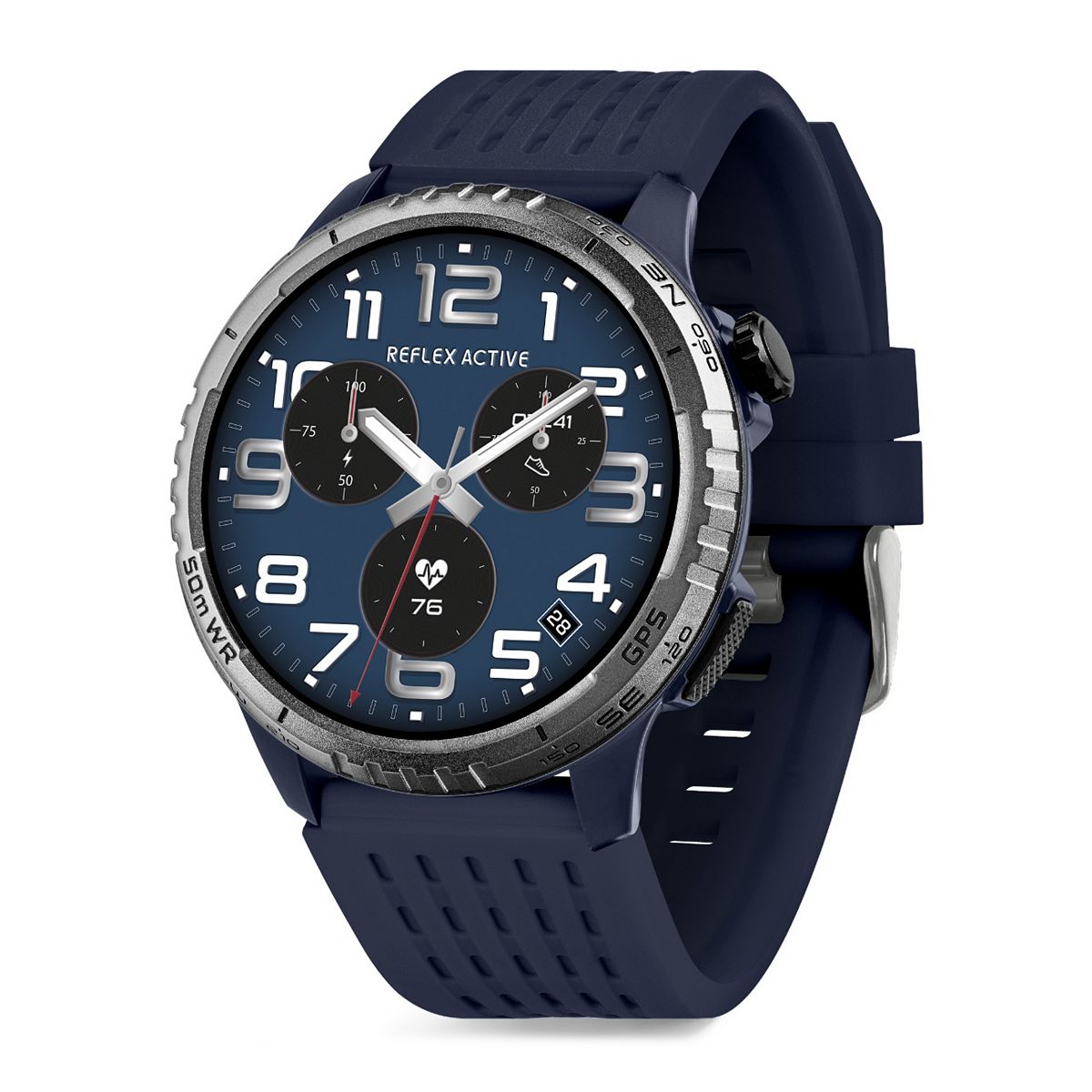 Reflex Active Sea Venture 50M Swim-Safe Amoled Gps Blue Strap Smart Watch
