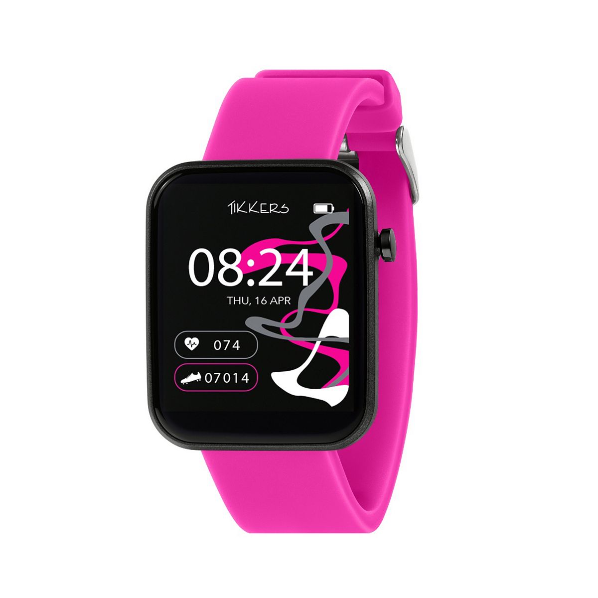 Tikkers Smart Series 13 Pink Silicone Strap Watch