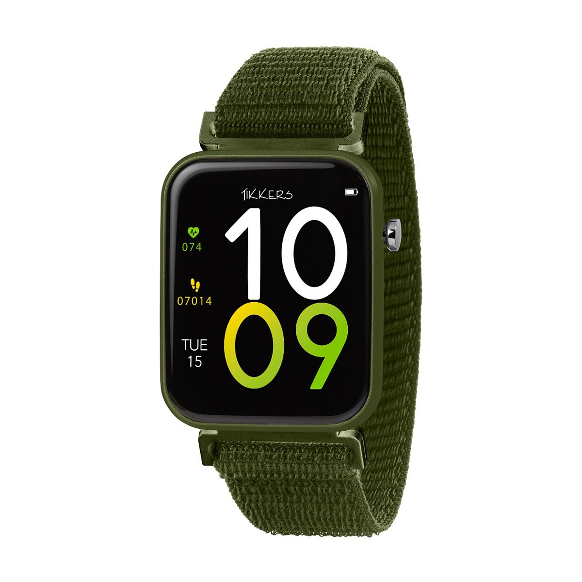 Tikkers Smart Series 13 Green Velcro Strap Watch
