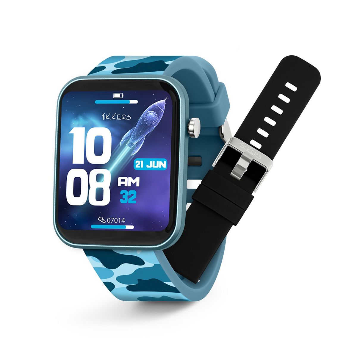 Tikkers Smart Series 13 Printed Blue Camo Watch & Interchangeable Strap