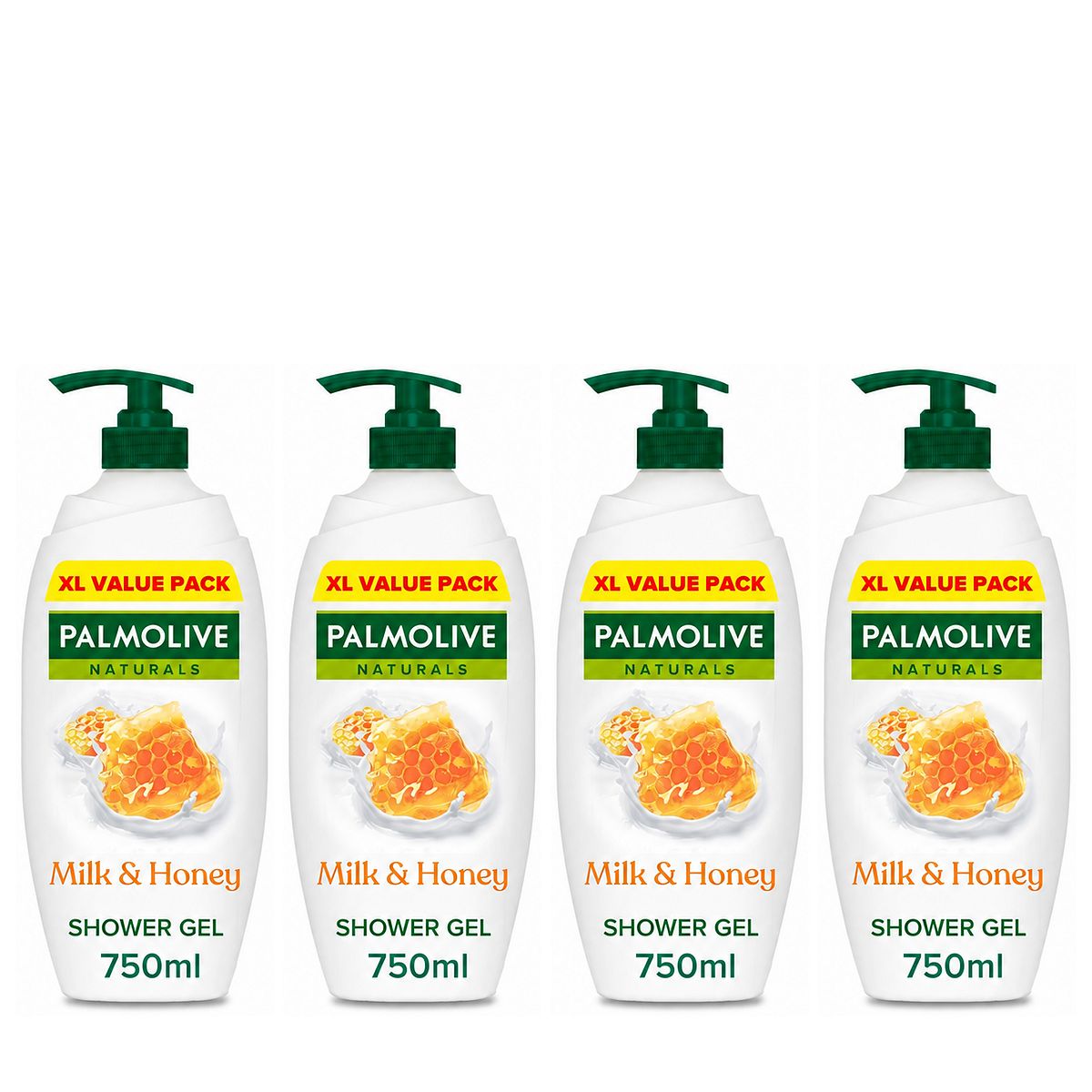 Palmolive Naturals Milk & Honey Shower Gel 750Ml X4