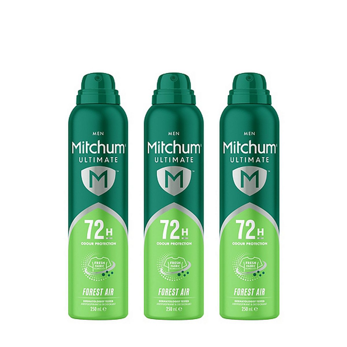 Mitchum Men Ultimate 72H Forest Air Antiperspirant Deodorant Spray Trio