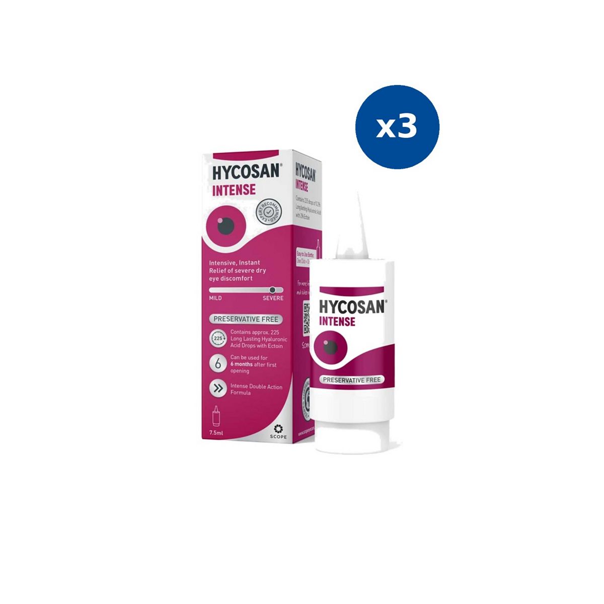 Hycosan Intense Eye Drops 3S Bundle