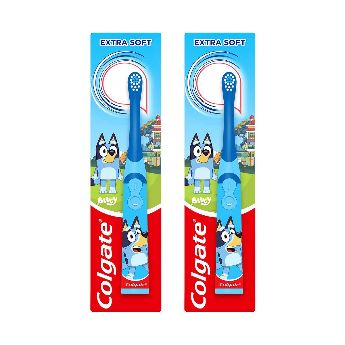 Colgate Kids Bluey Extra Soft Battery Toothbrush X2